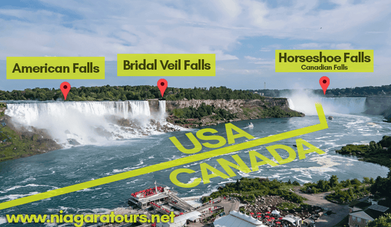 picture showing borders between USA and Canada. 