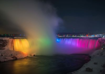 Niagara Falls at Night Illumination Lights Show1 scaled
