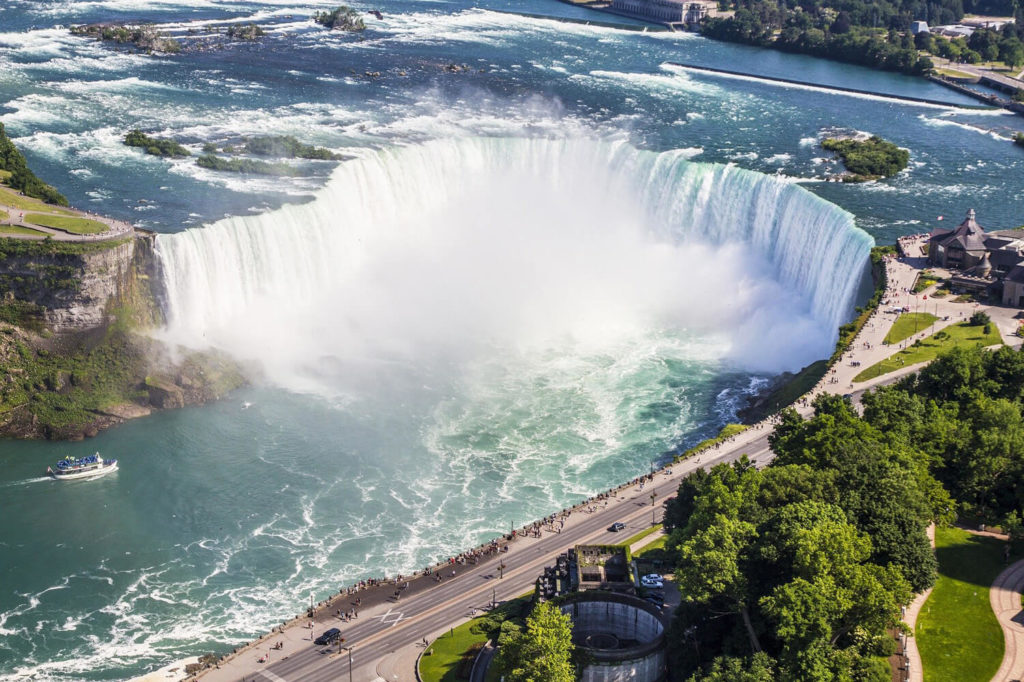 picture of Horseshoe Falls from the sky