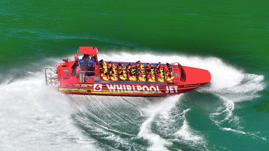 Red Jet Boat for wet whirpool tours
